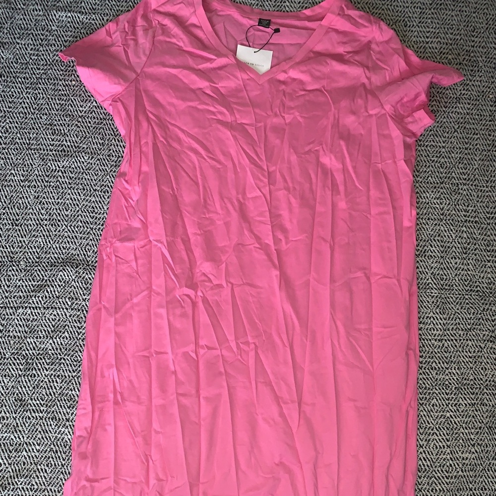 Pink Midi T-shirt Dress